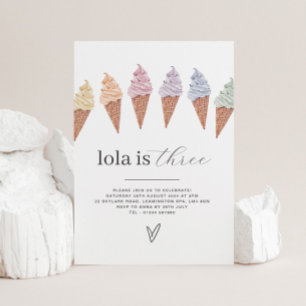 Invitation d'anniversaire de glace