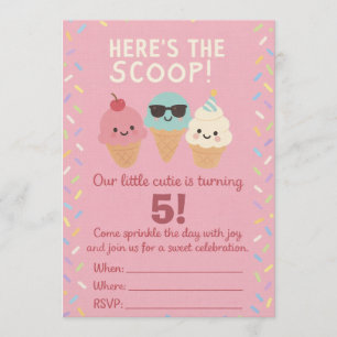 Invitation d'anniversaire de glace « Here’s the Sc