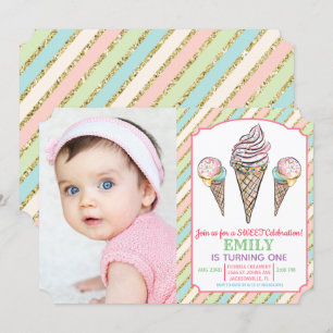 Invitation d'anniversaire de glace pour tout âge