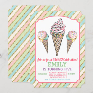 Invitation d'anniversaire de glace pour tout âge