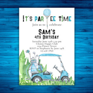 Invitation d'anniversaire de golf Golf Par-tee d'a