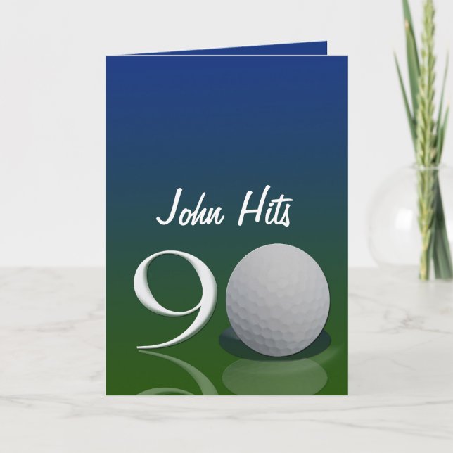 Invitation d'anniversaire de golf pour 90 ans (Devant)