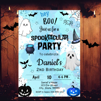 Invitation d'anniversaire de Halloween Spooktacula