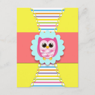 Invitation d'anniversaire de hibou pour des
