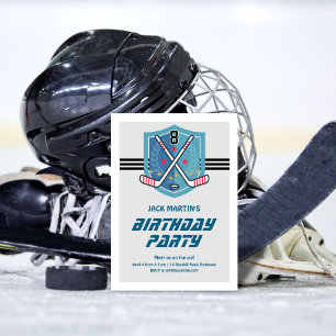 Invitation d'anniversaire de hockey