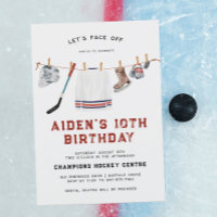 Invitation d'anniversaire de hockey pour 1er anniv
