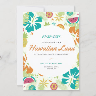 Invitation d'anniversaire de Hula