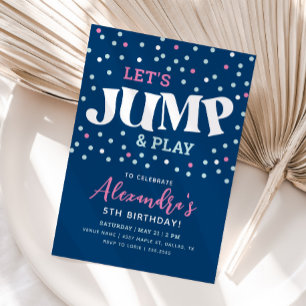 Invitation d'anniversaire de Jump Trampoline