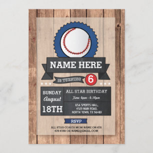 Invitation d'anniversaire de la All Star Sports Pa