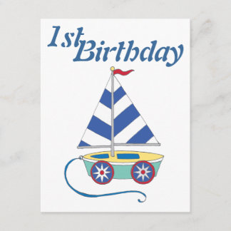 Invitation d'anniversaire de la barque à voile pou