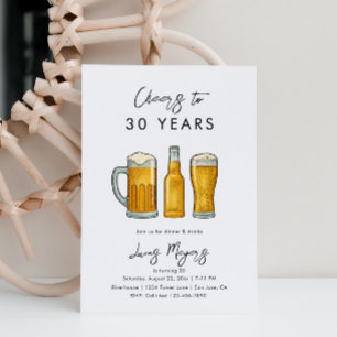 Invitation d'anniversaire de la bière   Boissons I
