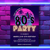 Invitation d'anniversaire de la fête Disco des ann