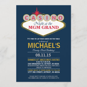Invitation d'anniversaire de la fête du Casino mod