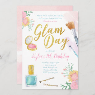 Invitation d'anniversaire de la fête du glam   Par