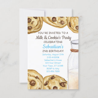 Invitation d'anniversaire de la fête du lait et du