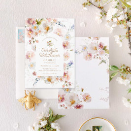 Invitation d'anniversaire de la fille fleur sauvag