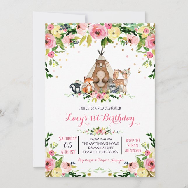 invitation d'anniversaire de la fille woland (Devant)