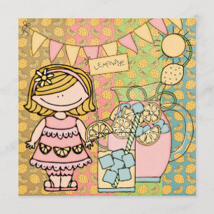 Invitation d'anniversaire de la Lemonade d'été de 