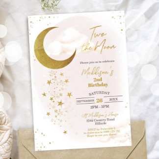Invitation d'anniversaire de la Lune