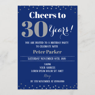 Invitation d'anniversaire de la Marine pour adulte