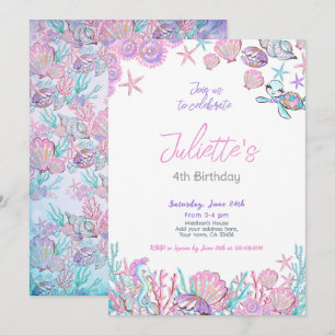 Invitation d'anniversaire de la mer