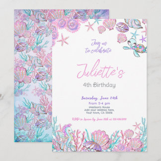 Invitation d'anniversaire de la mer