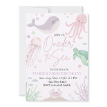 Invitation d'anniversaire de la mer