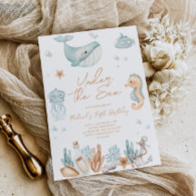 Invitation d'anniversaire de la mer