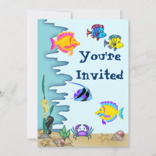 Invitation d'anniversaire de la mer