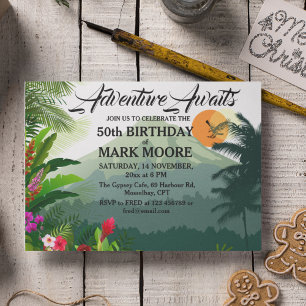 Invitation d'anniversaire de la montagne et de la 