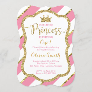 Invitation d'anniversaire de la petite princesse e