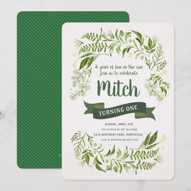 Invitation d'anniversaire de la première édition B (Devant / Derrière)