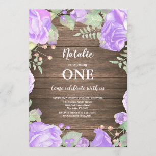 Invitation d'anniversaire de la première fille de 