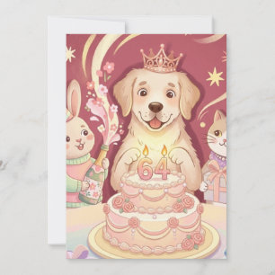Invitation d'anniversaire de la princesse chiot mi