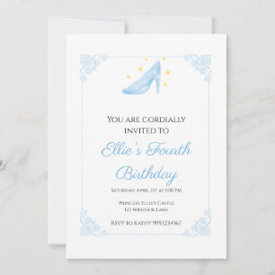 Invitation d'anniversaire de la princesse Cinderel