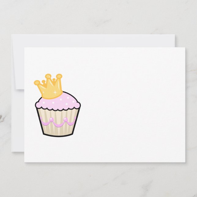 Invitation d'anniversaire de la princesse Cupcake (Devant)