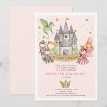 Invitation d'anniversaire de la princesse et des c