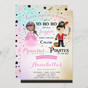 Invitation D'Anniversaire De La Princesse Et Du Pi