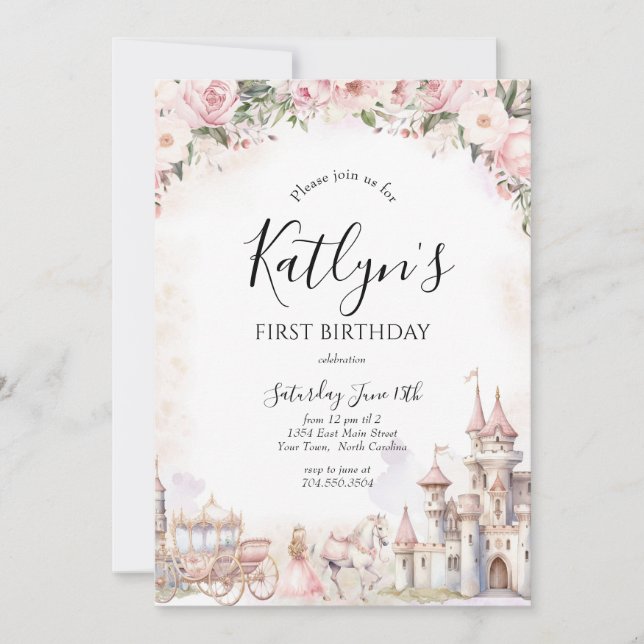 Invitation d'anniversaire de la princesse, Invitat (Devant)