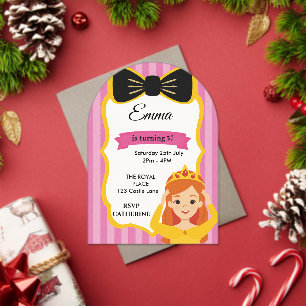 Invitation d'anniversaire de la princesse rose   z