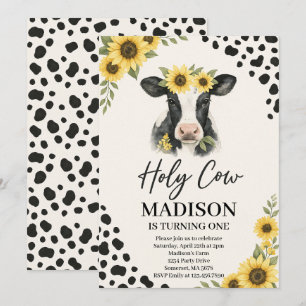 Invitation d'anniversaire de la vache sainte modif