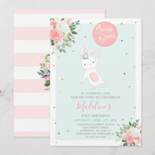 Invitation d'anniversaire de lapin un certain