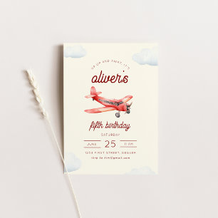 Invitation d'anniversaire de l'avion en vol