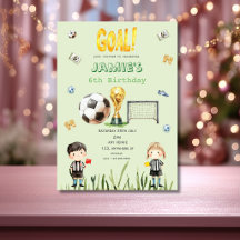 Invitation d'anniversaire de l'enfant de la Coupe