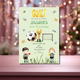 Invitation d'anniversaire de l'enfant de la Coupe 