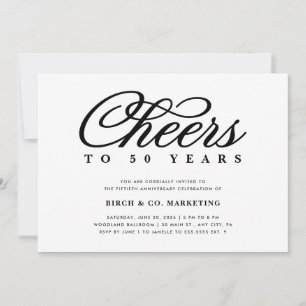 Invitation d'anniversaire de l'entreprise Cheers