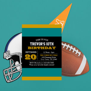 Invitation d'anniversaire de l'équipe turquoise et