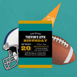 Invitation d'anniversaire de l'équipe turquoise et