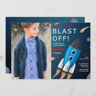 Invitation d'anniversaire de l'espace extra-atmosp