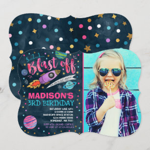 Invitation d'anniversaire de l'espace Partie spati